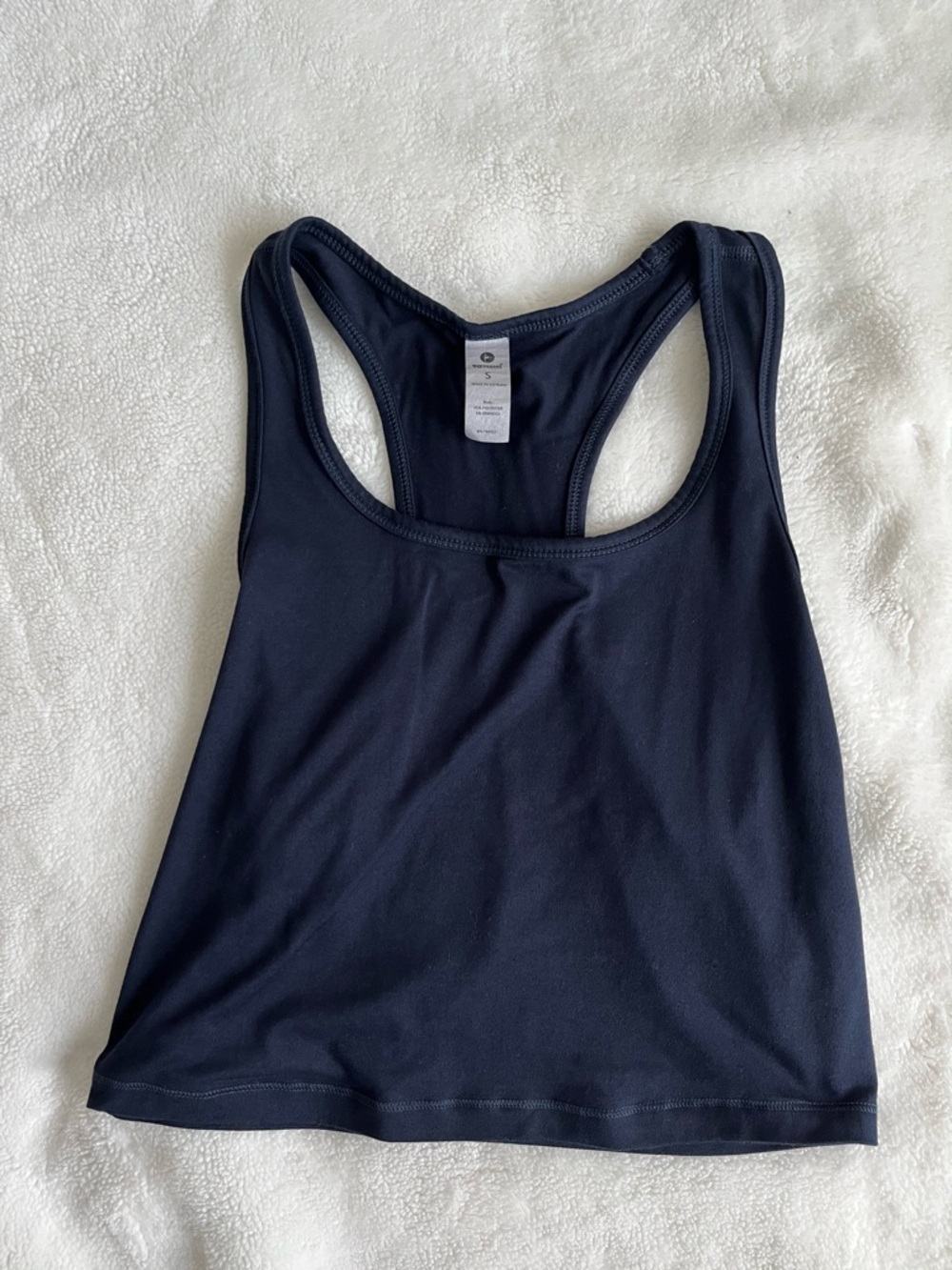 Navy Blue Activewear Tank Top
